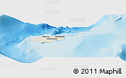 Shaded Relief Panoramic Map of New Providence, single color outside