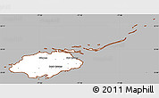 Gray Simple Map of New Providence, cropped outside