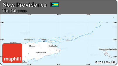 Gray Simple Map of New Providence