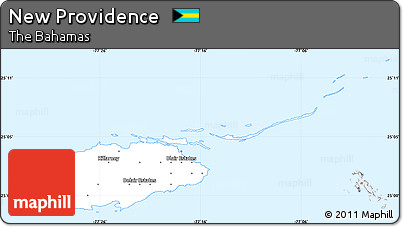 Gray Simple Map of New Providence, single color outside