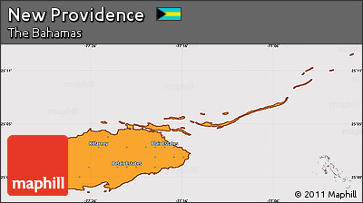 Political Simple Map of New Providence, cropped outside