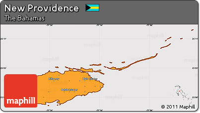 Political Simple Map of New Providence, cropped outside