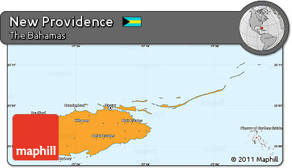 Political Simple Map of New Providence