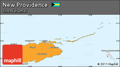 Political Simple Map of New Providence