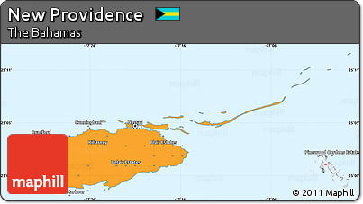Political Simple Map of New Providence