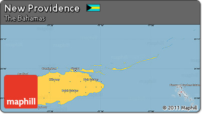Savanna Style Simple Map of New Providence
