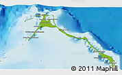 Physical 3D Map of North Eleuthera