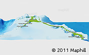 Physical Panoramic Map of North Eleuthera
