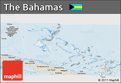 Classic Style Panoramic Map of the Bahamas