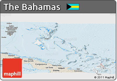 Classic Style Panoramic Map of the Bahamas