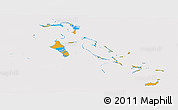 Political Panoramic Map of The Bahamas, cropped outside