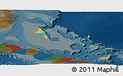Political Panoramic Map of The Bahamas, darken