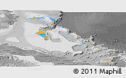 Political Panoramic Map of The Bahamas, desaturated