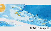 Political Panoramic Map of The Bahamas, single color outside