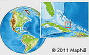 Physical Location Map of Ragged Island, highlighted country, within the entire country