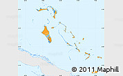 Political Shades Simple Map of The Bahamas, single color outside