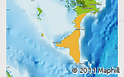 Political Map of South Abaco, physical outside
