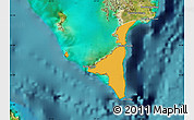 Political Map of South Abaco, satellite outside