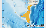 Political Map of South Abaco, shaded relief outside
