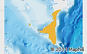 Political Map of South Abaco, single color outside