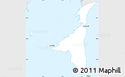 Silver Style Simple Map of South Abaco