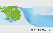 Physical Panoramic Map of South Andros