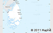 Silver Style Simple Map of South Andros