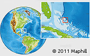 Physical Location Map of South Eleuthera, highlighted country