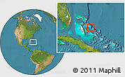 Satellite Location Map of South Eleuthera, highlighted country