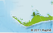 Physical 3D Map of West Grand Bahama