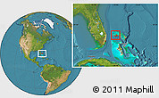 Satellite Location Map of West Grand Bahama