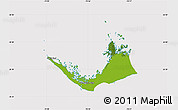 Physical Map of West Grand Bahama, cropped outside