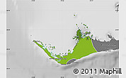 Physical Map of West Grand Bahama, desaturated