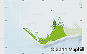 Physical Map of West Grand Bahama, lighten