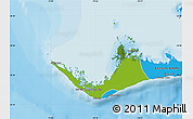 Physical Map of West Grand Bahama, political outside