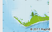 Physical Map of West Grand Bahama