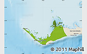 Physical Map of West Grand Bahama, shaded relief outside