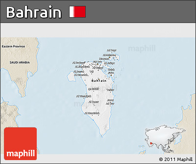 Classic Style 3D Map of Bahrain
