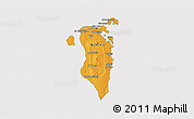 Political 3D Map of Bahrain, cropped outside