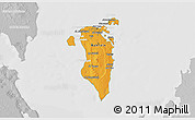 Political Shades 3D Map of Bahrain, lighten, desaturated