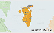 Political Shades 3D Map of Bahrain, lighten