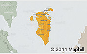 Political Shades 3D Map of Bahrain, lighten, semi-desaturated