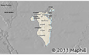 Shaded Relief 3D Map of Bahrain, darken, desaturated