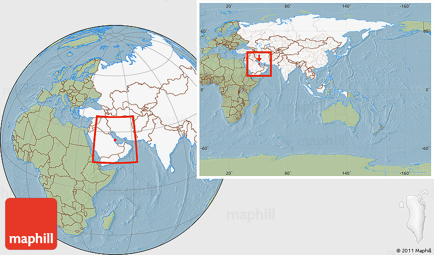 Savanna Style Location Map of Bahrain, highlighted continent, within ...