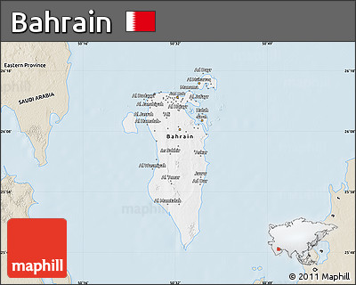 Classic Style Map of Bahrain
