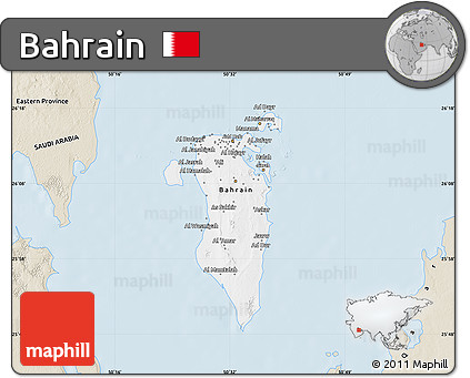 Classic Style Map of Bahrain