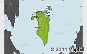Physical Map of Bahrain, darken, desaturated, land only