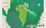 Physical Map of Bahrain, satellite outside