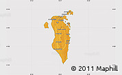 Political Map of Bahrain, cropped outside