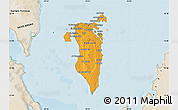 Political Map of Bahrain, satellite outside, bathymetry sea